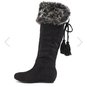 Wild Diva Over Knee Black Boots - Size 7